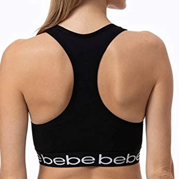 💕BEBE SPORT SEAMLESS RACER BACK SPORT BRA SIZE S - Picture 3 of 7